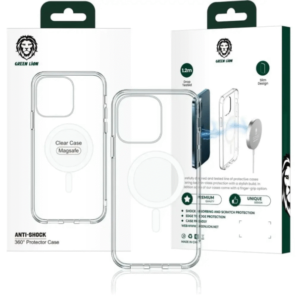 GreenLion 360? Anti-Shock Clear Case for iPhone 14 (6.1") ? Slim, Durable, Shockproof | GNAS36014CL