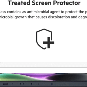 Belkin Tempered Glass Screen Protector for iPhone 14 Pro (2 Pack) ? Anti-Scratch, Transparent, Easy Install | OVA109ZZ