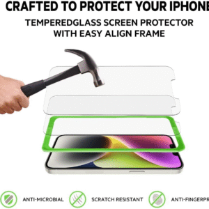 Belkin Tempered Glass Screen Protector for iPhone 14 Pro (2 Pack) ? Anti-Scratch, Transparent, Easy Install | OVA109ZZ