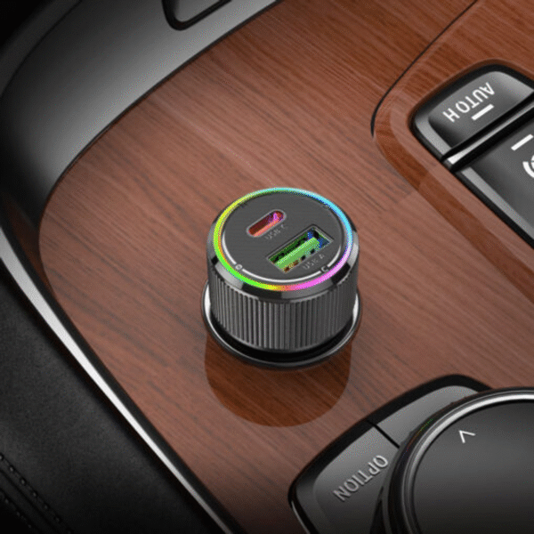 Hoco NZ14A 38W Dual Port Car Charger | USB-C PD + QC3.0 Fast Charging Adapter for iPhone & Android