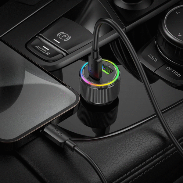 Hoco NZ14A 38W Dual Port Car Charger | USB-C PD + QC3.0 Fast Charging Adapter for iPhone & Android