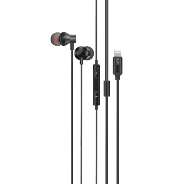 promate-iphoneearphones-VIBE-LT-3 Promate VIBE-LT Ergonomic In-Ear Earphones with Lightning Connector for iPhone & iPad ? Black