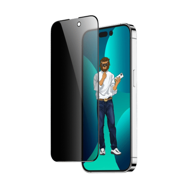 Apple-PhoneScreenProtector-GN9HSPY15BK-1 Green Lion 9H Privacy Screen Protector for iPhone 15 ? Black, Anti-Scratch, Anti-Fingerprint | GN9HSPY15BK