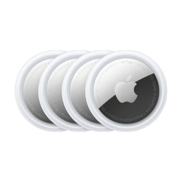 Apple AirTag 4-Pack - Silver | Item Tracker for iPhone & iPad | Precision Finding, Bluetooth, Water Resistant