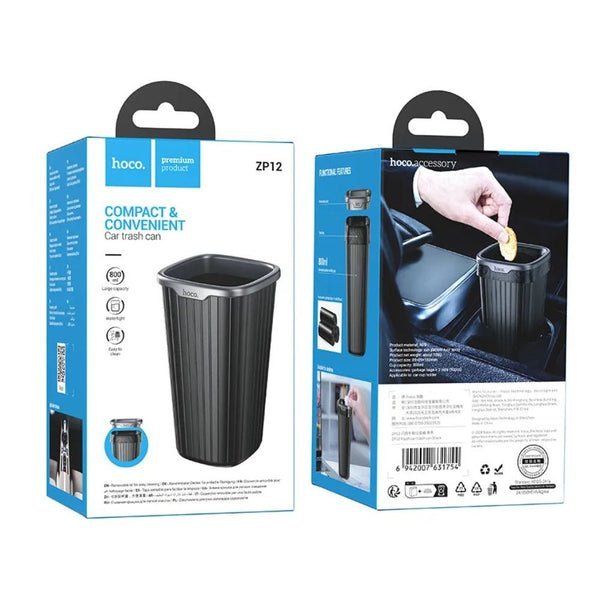 Hoco ZP12 Compact Car Trash Can Black