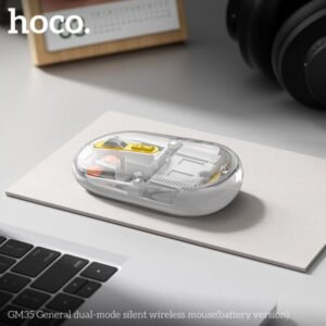 Hoco Magnetic Silent Transparent Mouse GM35 Transparent & Yellow