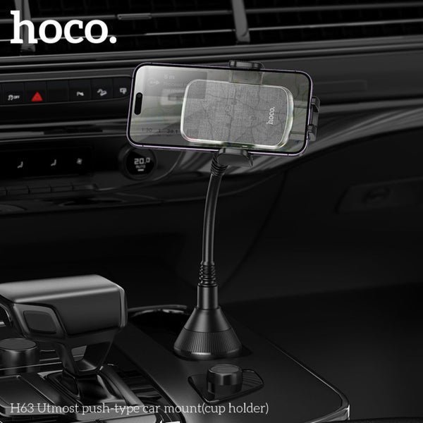 Hoco Car Cup Phone Holder H63 Black