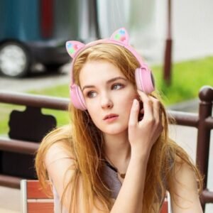 Hoco Wireless Cat Ear Headphones W27 Pink