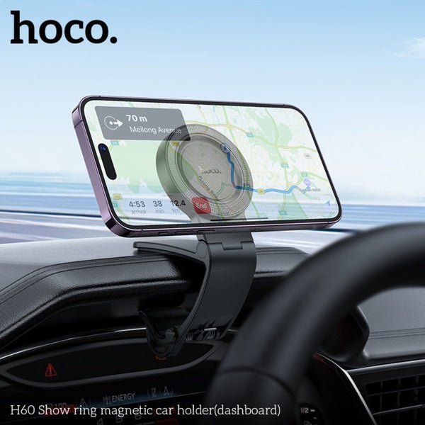 Hoco H60 Magnetic Dashboard Car Phone Holder Black