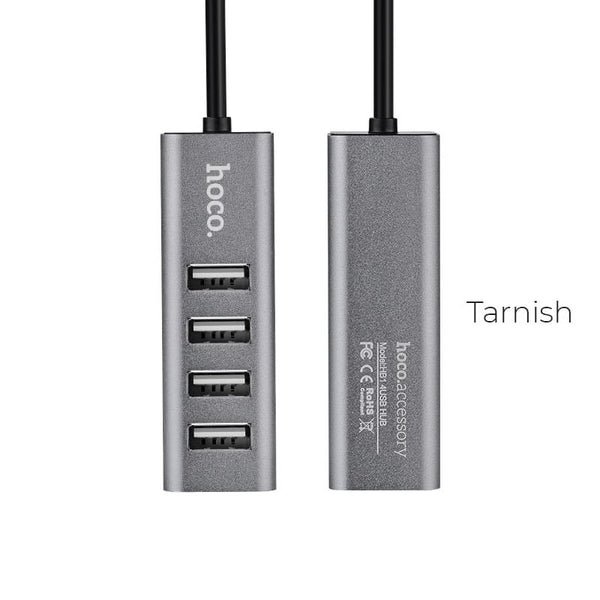 Hoco USB 4-Ports Hub HB1 Silver