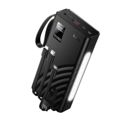 Hoco Power Bank 20000mAh with Cables Black