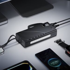Hoco Power Bank 20000mAh with Cables Black