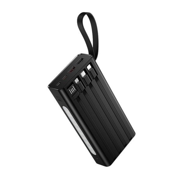 Hoco Power Bank 20000mAh with Cables Black