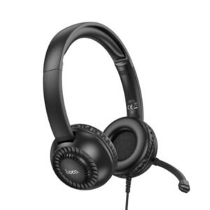 2025/11/1000342532.jpg Hoco Wired Headphones With Mic 3.5mm W112 Black