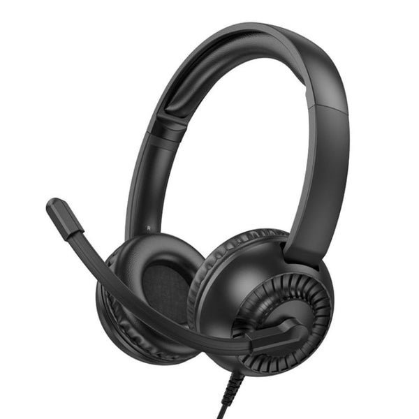 2025/11/1000342535.jpg Hoco Wired Headphones With Mic 3.5mm W112 Black