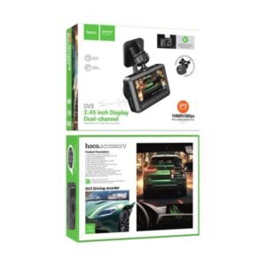 Hoco Dash Cam Dual Channel Driving Recorder DV3 Black