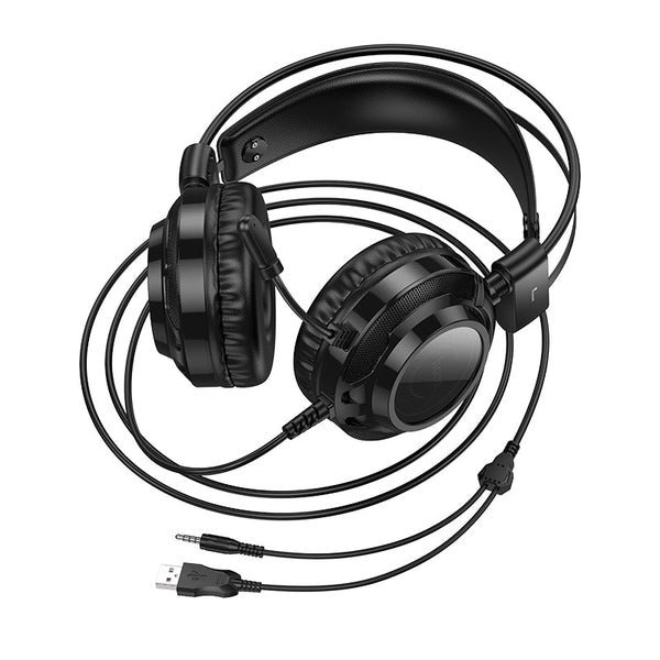 Hoco Wired RGB Gaming Headphones W110 Black