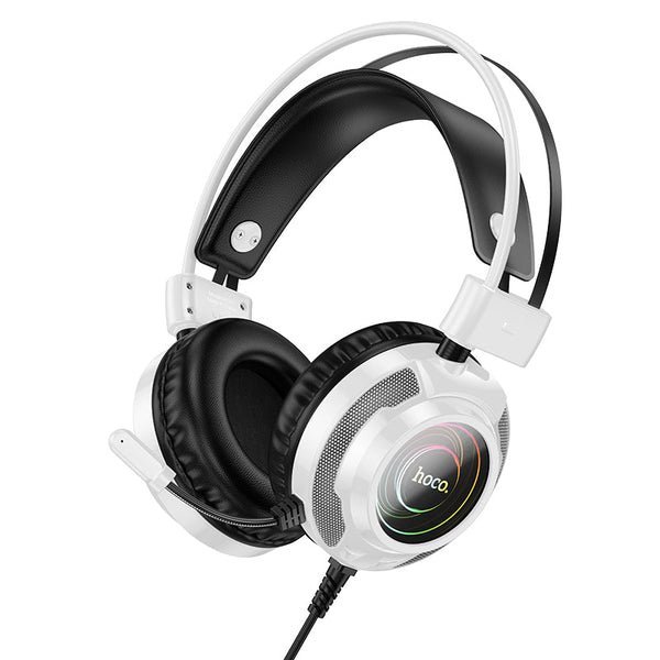 Hoco Wired RGB Gaming Headphones W110 White