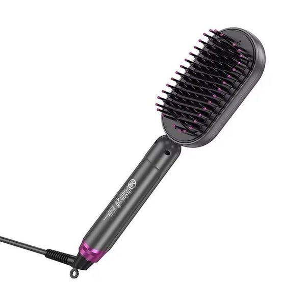 Hoco Electric Straight Hair Comb Brush HP44 Gray & Pink