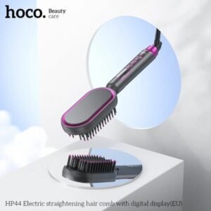 Hoco Electric Straight Hair Comb Brush HP44 Gray & Pink