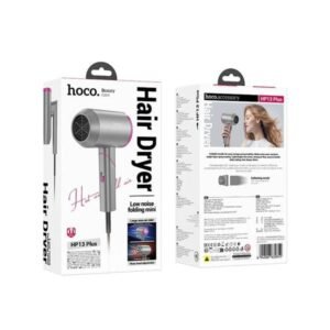 Hoco Hot and Cold Air Foldable Hair Dryer HP13 Plus Gray & Pink