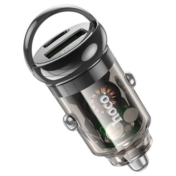 2025/12/1000344283.jpg Hoco Dual Port Car Charger 30W Z53A Black
