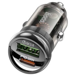 2025/12/1000344284.jpg Hoco Dual Port Car Charger 30W Z53A Black