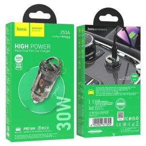 2025/12/1000344286.jpg Hoco Dual Port Car Charger 30W Z53A Black