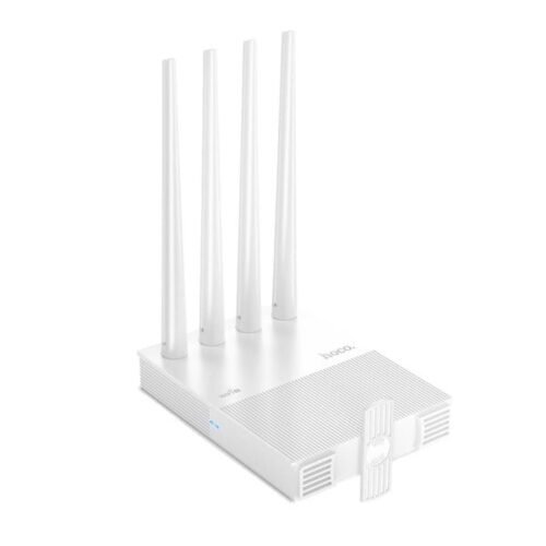Hoco Wireless Router Wifi5 4 Antennas 2.4GHz HI31 White