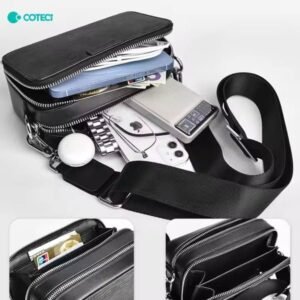 2025/12/1000347081.jpg Coteci Luxury Genuine Leather Square Satchel Bag Black