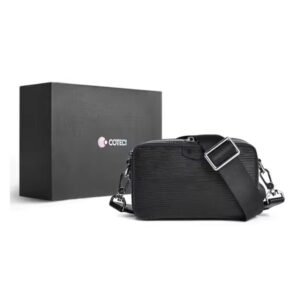 2025/12/1000347084.jpg Coteci Luxury Genuine Leather Square Satchel Bag Black