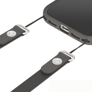 Coteci Magnetic Crossbody Lanyard Strap for iPhone Black