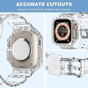 Coteci Integrated Case Strap for Apple Watch Ultra Transparent