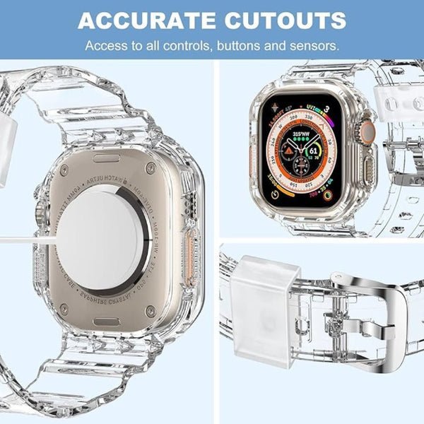 Coteci Integrated Case Strap for Apple Watch Ultra Transparent