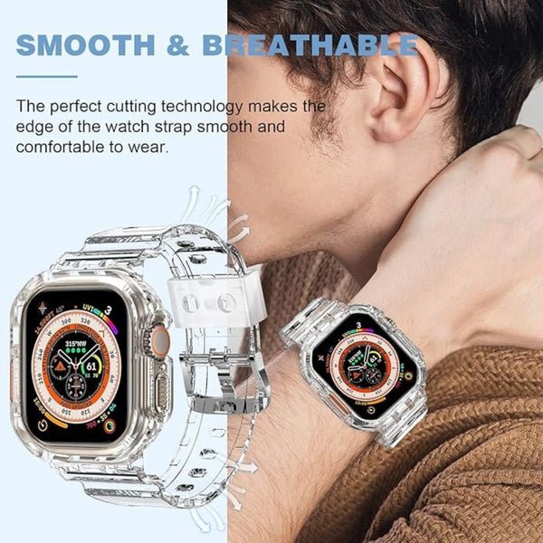 Coteci Integrated Case Strap for Apple Watch Ultra Transparent