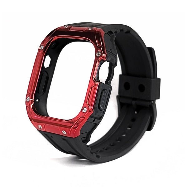 Coteci Integrated Case Strap for Apple Watch Ultra 49mm Black & Red