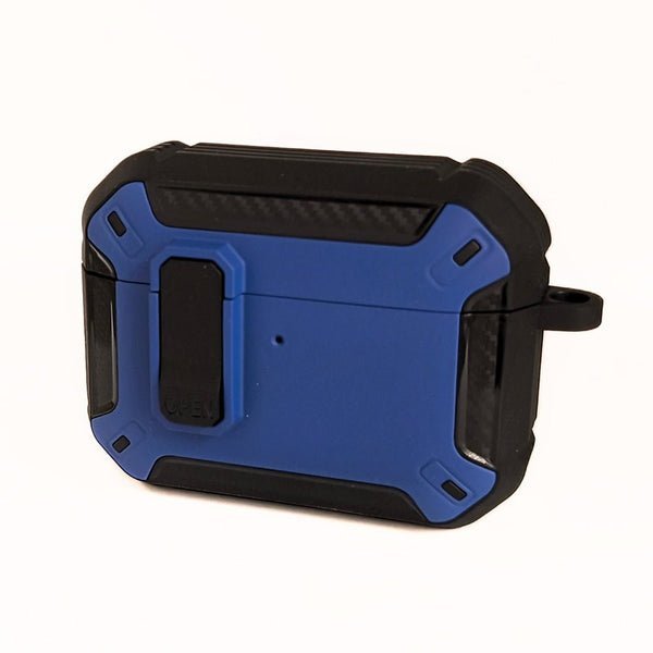 Coteci Protective Heavy Armor Case for Apple AirPods Pro 3 Black & Blue