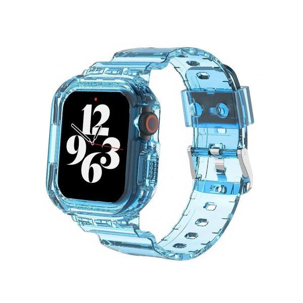 Coteci Integrated Case Strap for Apple Watch 44 45mm Blue