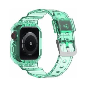 Coteci Integrated Case Strap for Apple Watch 44 45mm Green