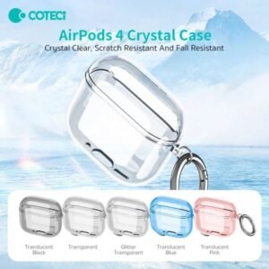 Coteci AirPods 4 Crystal Case Transparent