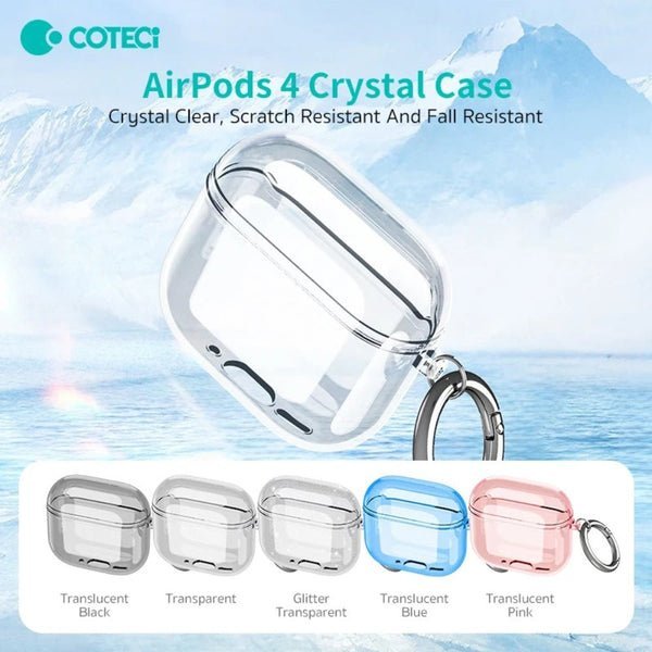 Coteci AirPods 4 Crystal Case Transparent