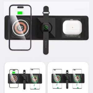 Coteci 4 in 1 Wireless Folding Charger Black