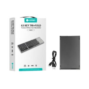 Coteci 63 Key Tri-fold Touchpad Keyboard Gray