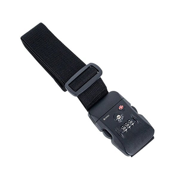 Coteci Customs Lock Buckle Luggage Strap Tag Set Black