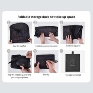 Coteci Foldable Luggage Bag Small TR-023 Black / Gray