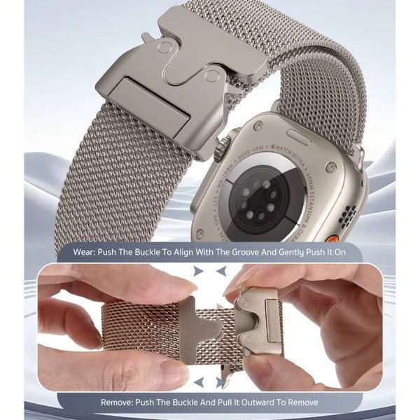 Coteci Milanese Band for Apple Watch 42 44 45 46 49mm Starlight