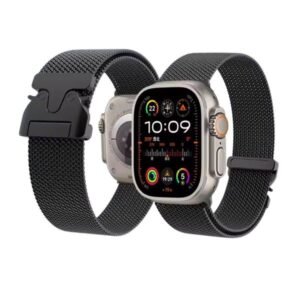 Coteci Milanese Band for Apple Watch 42 44 45 46 49mm Black