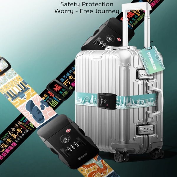Coteci Customs Lock Buckle Luggage Strap Tag Set - World Architecture
