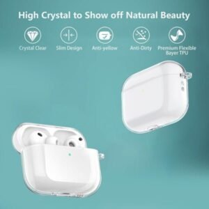Coteci Silicone Transparent Case for Apple AirPods Pro 3 Clear