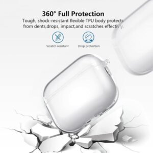 Coteci Silicone Transparent Case for Apple AirPods Pro 3 Clear